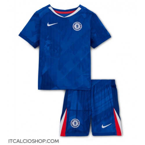Chelsea Prima Maglia Bambino 2025-26 Manica Corta (+ Pantaloni corti)